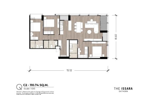 Condominio de 3 dormitorios en Sathon, Bangkok, Tailandia № 166381 - foto 11
