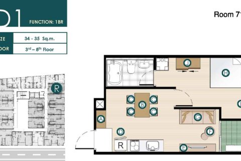 Condo in Bangkok, Thailand, 1 bedroom № 166571 - photo 14