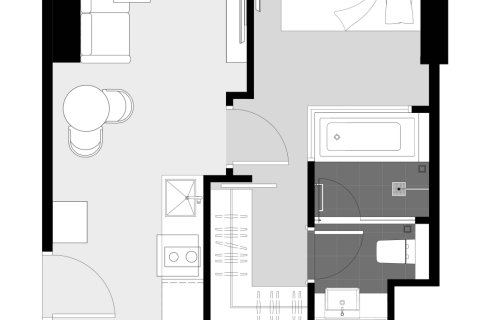 Eigentumswohnung in Bangkok, Thailand, 1 Schlafzimmer № 166945 - Foto 7