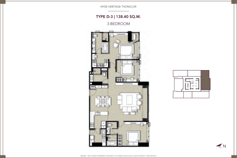 Condominio de 3 dormitorios en Bangkok, Tailandia № 166951 - foto 17
