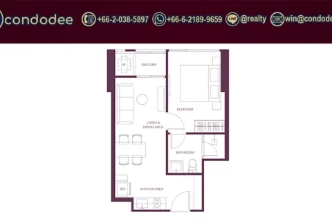 Eigentumswohnung in Sathon, Bangkok, Thailand, 1 Schlafzimmer № 220543 - Foto 4