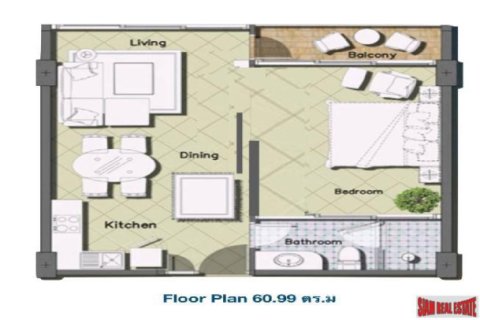 Apartamento de 1 dormitorio en Pattaya, Tailandia № 202945 - foto 4