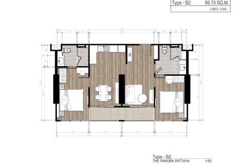 Condominio de 2 dormitorios en Pattaya, Tailandia № 166849 - foto 25