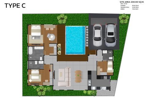 Villa in Phuket, Thailand 3 Schlafzimmer № 165057 - Foto 7