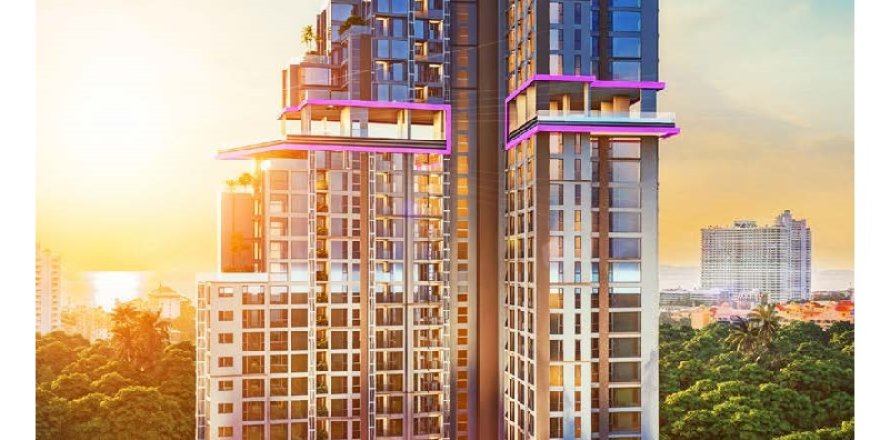 Condo on Jomtien Beach, Pattaya, Thailand, 3 bedrooms  № 165059