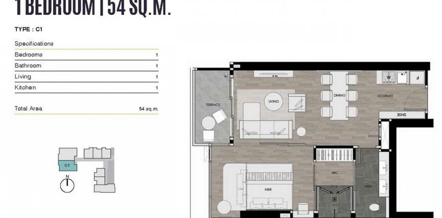 Sobre plano Andromeda Condominium en Pattaya, Tailandia № 25445 - foto 1