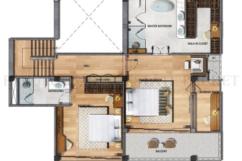 Apartamento de 3 dormitorios en Bang Tao, Tailandia № 179818 - foto 4