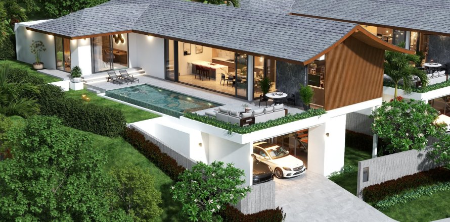 Chalet de 3 dormitorios en Green Hills Villas, Ko Samui, Tailandia № 161492