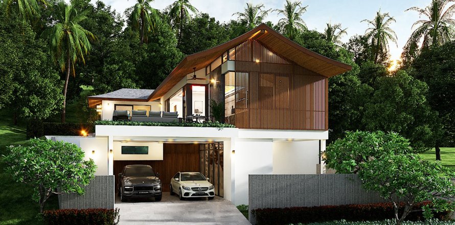 Chalet de 3 dormitorios en Green Hills Villas, Ko Samui, Tailandia № 161491