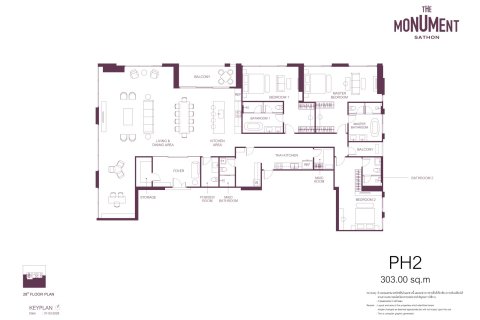 Eigentumswohnung in Sathon, Bangkok, Thailand, 3 Schlafzimmer  № 233968 - Foto 13