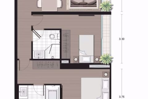 Condominio de 2 dormitorios en Bang Rak, Bangkok, Tailandia № 47988 - foto 16