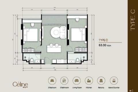 Condominio de 2 dormitorios en Pattaya, Tailandia № 169968 - foto 14