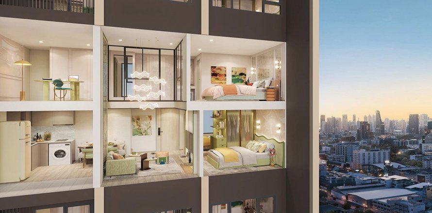 Condominio de 1 dormitorio en Khlong Toei, Bangkok, Tailandia en Xelf № 144434