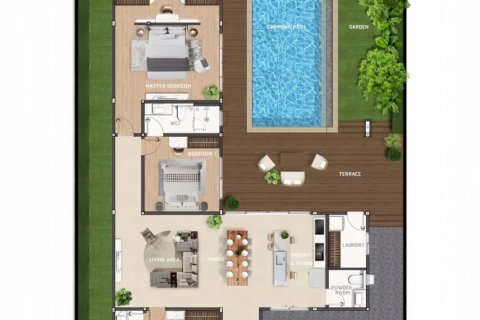Chalet de 3 dormitorios en Cha-am, Tailandia № 169895 - foto 18