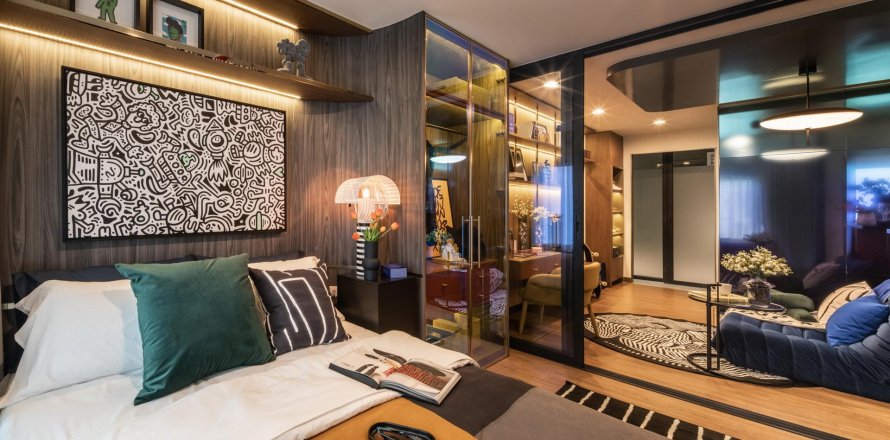 Condo à Bangkok, Thaïlande, 1 chambre à The Line Vibe № 75322