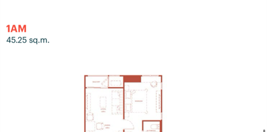 Condominio de 1 dormitorio en Bangkok, Tailandia № 187164