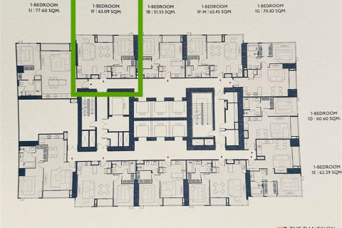 Condo à Bangkok, Thaïlande, 1 chambre  № 188600