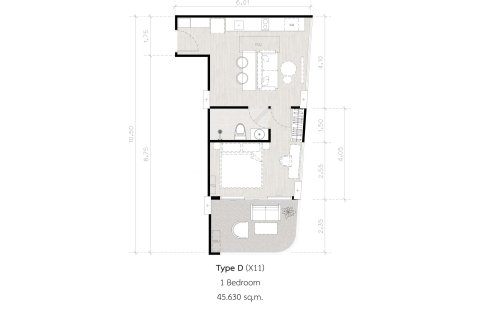 Condominio de 1 dormitorio en Pattaya, Tailandia № 170291 - foto 14