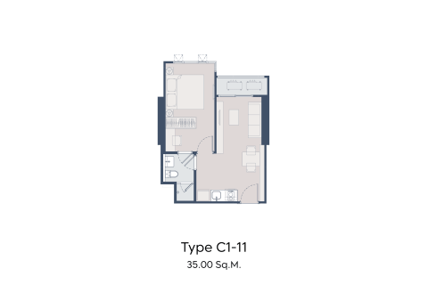 Condominio de 1 dormitorio en Bangkok, Tailandia № 170286 - foto 17