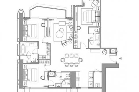 Condo à Bangkok, Thaïlande, 3 chambres  № 144024 - photo 4