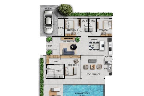 Chalet de 3 dormitorios en Hua Hin, Tailandia № 166760 - foto 24