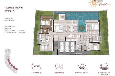 Chalet de 3 dormitorios en Bang Tao, Tailandia № 179410 - foto 9