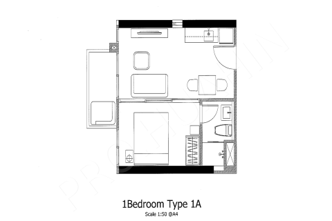 Apartamento de 1 dormitorio en Hua Hin, Tailandia № 206101 - foto 3