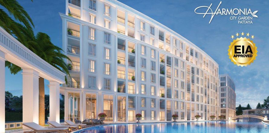Estudio en el condominio en Pattaya, Tailandia № 205415