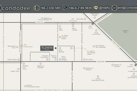 คอนโดมิเนียมในสาทร, กรุงเทพฯ, ประเทศไทย, 2 ห้องนอน № 220533 - รูปถ่าย 8