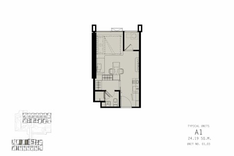 Studio in the Condo in Sathon, Bangkok, Thailand  № 201099 - Foto 15