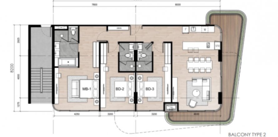 Off-Plan Highland Park Condominium Bangtao Beach in Phuket, Thailand № 74484 - Foto 1