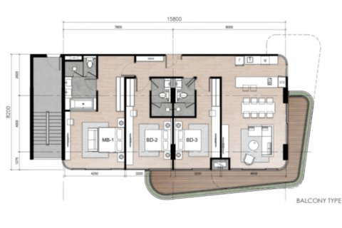 Sobre plano Highland Park Condominium Bangtao Beach en Phuket, Tailandia № 74484 - foto 10