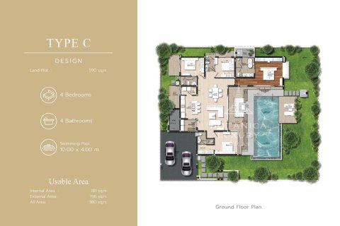 Chalet de 3 dormitorios en Naithon Beach, Tailandia № 166465 - foto 6