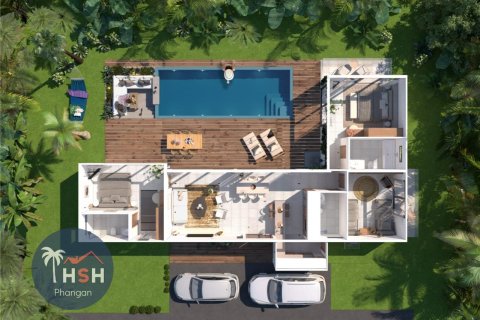 Villa in Koh Pha Ngan, Thailand 3 Schlafzimmer № 179969