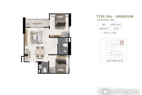 Condo in Pattaya, Thailand, 2 bedrooms № 177816 - photo 12