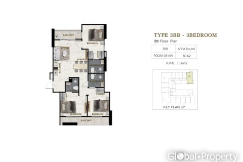 Condo in Pattaya, Thailand, 3 bedrooms № 177815 - photo 16