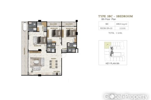 Condo in Pattaya, Thailand, 3 bedrooms № 177815 - photo 17