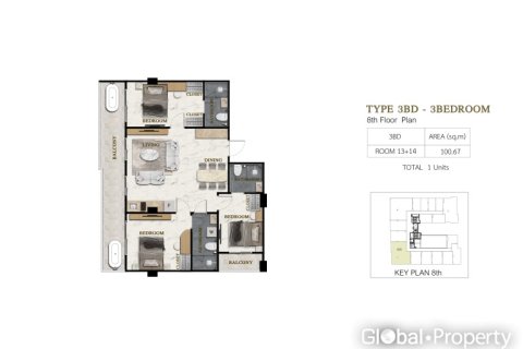 Condo in Pattaya, Thailand, 3 bedrooms № 177815 - photo 18