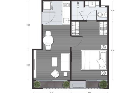 Condominio de 1 dormitorio en Phaya Thai, Bangkok, Tailandia № 165155 - foto 11