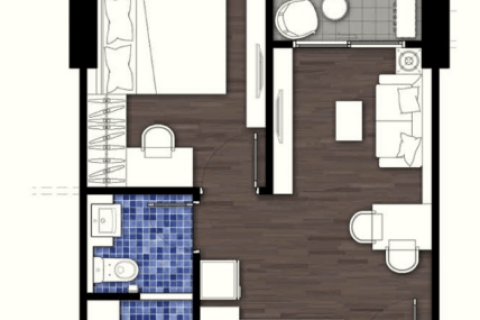 Condominio de 1 dormitorio en Bangkok, Tailandia № 208793 - foto 11