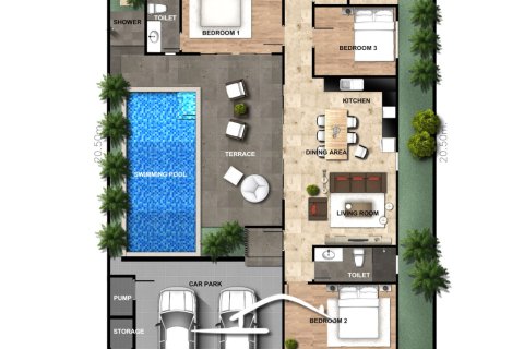 Villa in Hua Hin, Thailand 3 Schlafzimmer № 168475 - Foto 14