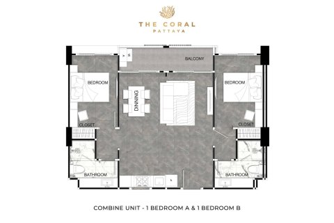 Condominio de 2 dormitorios en Pattaya, Tailandia № 165812 - foto 15