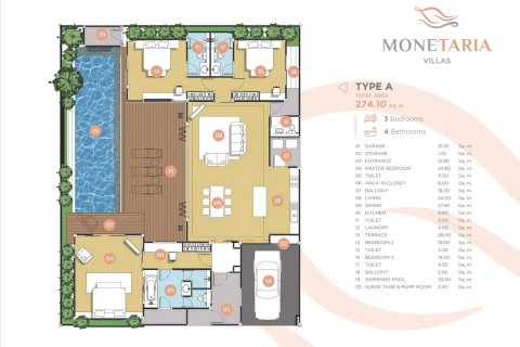Chalet de 3 dormitorios en Yanui Beach, Tailandia № 166305 - foto 13