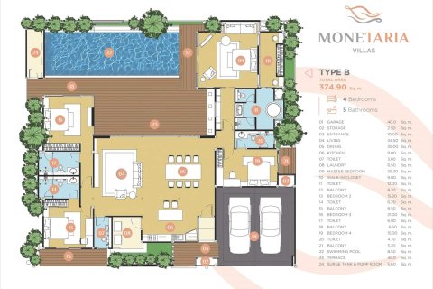 Chalet de 4 dormitorios en Yanui Beach, Tailandia № 166303 - foto 13