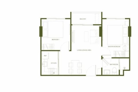 Condominio de 2 dormitorios en Phuket, Tailandia № 158762