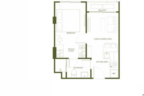 Eigentumswohnung in Phuket, Thailand, 1 Schlafzimmer  № 158763