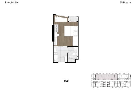 Condominio de 1 dormitorio en Bangkok, Tailandia № 166880 - foto 6