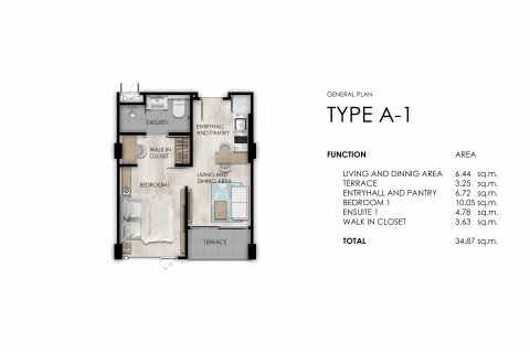 Apartamento de 1 dormitorio en Phuket, Tailandia № 63382 - foto 9