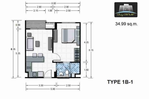Condominio de 1 dormitorio en Pattaya, Tailandia № 208920 - foto 8