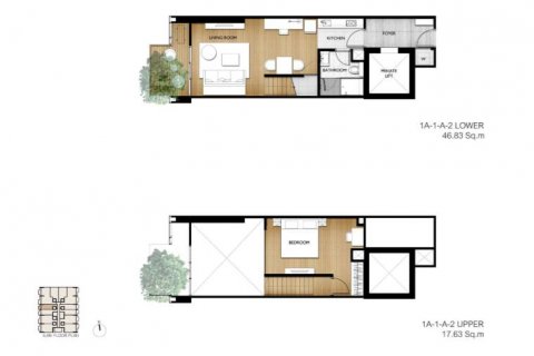 Condominio de 1 dormitorio en Bangkok, Tailandia № 143412 - foto 7